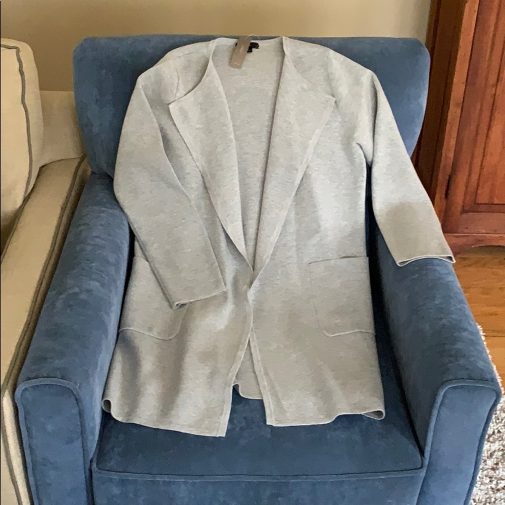 J Crew Juliette collarless sweater-blazer